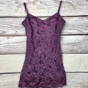 Maurices Purple Lace Trim Cami Tank XS